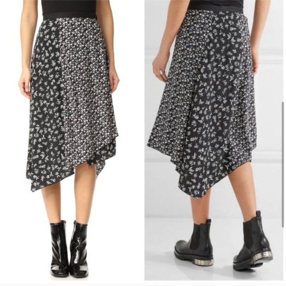 rag & bone Wrap Foral Asymmetrical Skirt  Women’s Size 2